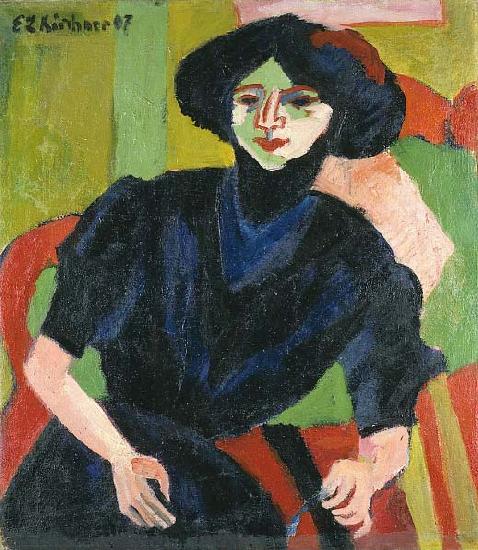 Ernst Ludwig Kirchner Portrait of a Woman oil painting image